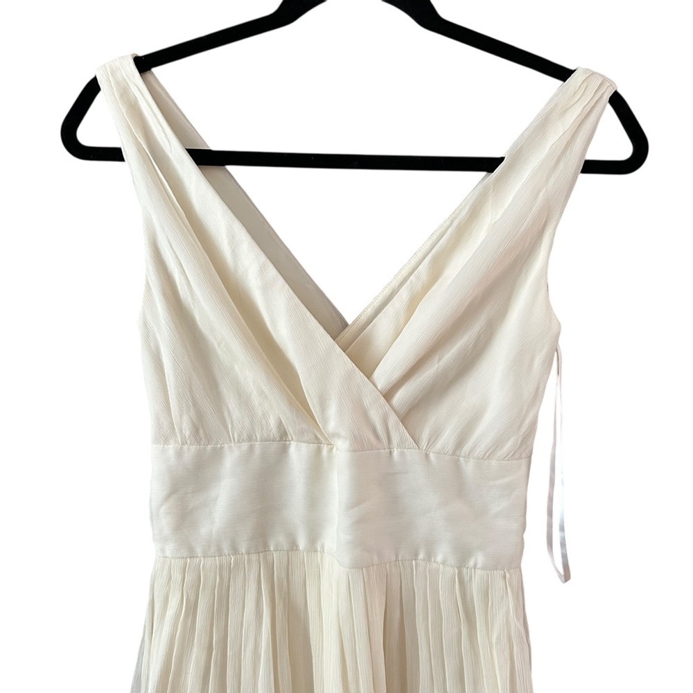 J.Crew Sophia Gown Silk In Silk Chiffon Ivory Size 0 - Picture 7 of 14